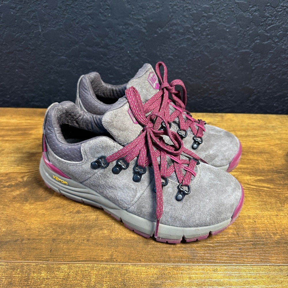 Danner Mountain 600 Low 3" 62264 Gray/Plum Suede Hiking Shoes Womens Size 5